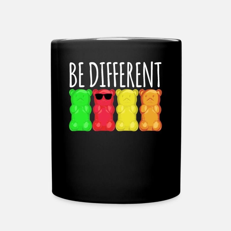 Gummibärchen Gummibären - Tasse einfarbig - Schwarz