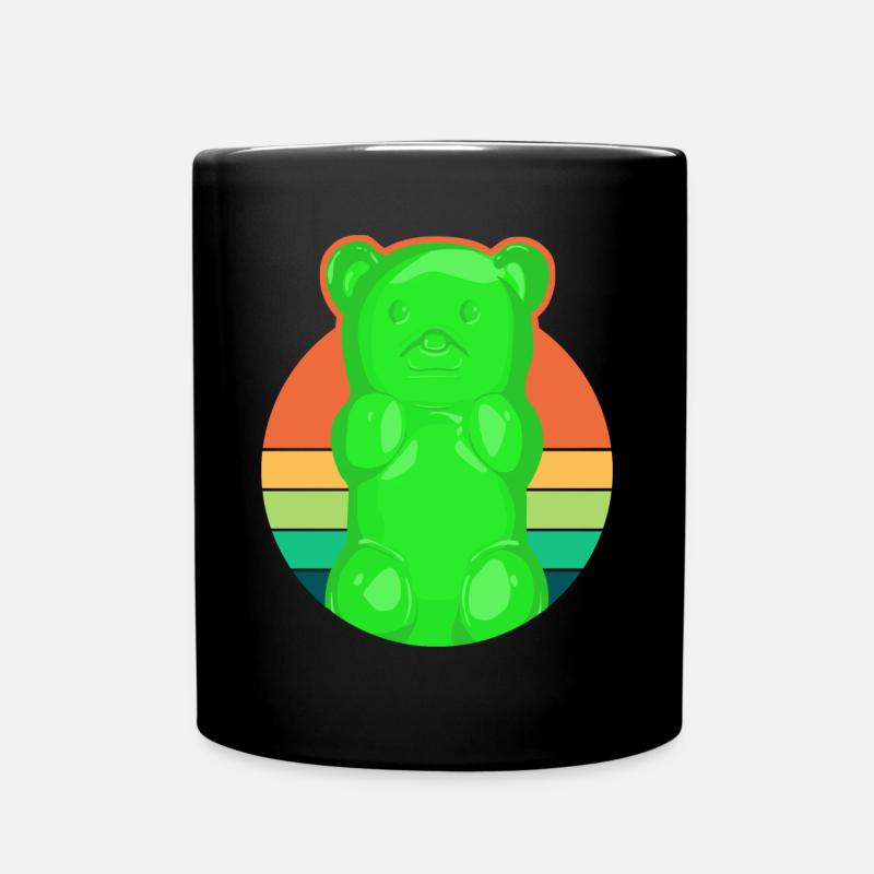 Retro Gummibärchen - Tasse einfarbig - Schwarz