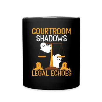 Courtroom Shadow Legal Echoes Avocat Hal - Mug uni - noir - Devant