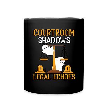 Courtroom Shadow Legal Echoes Avocat Hal - Mug uni - noir - Devant