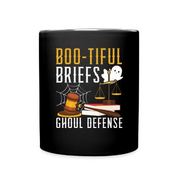 Slips boo-tiful Ghoul Avocat de la défense Halloween - Mug uni - noir - Devant
