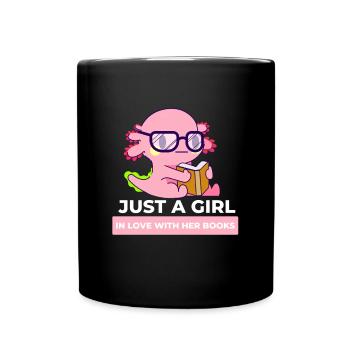 Reading For Girls - Just a girl in love with her - Full Colour Mug - black - Front