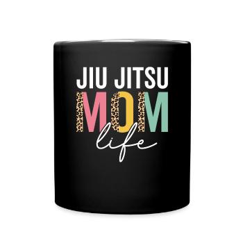 Jiu Jitsu Mom Life Funny Mom Leopard Jiu Jitsu - Mug uni - noir - Devant