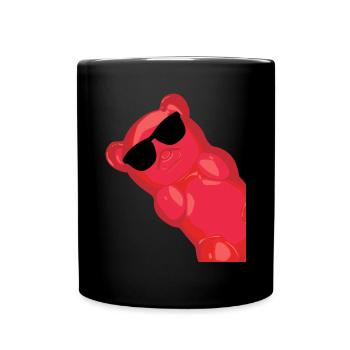 Gummy bears with sunglasses - Full Colour Mug - black - Front