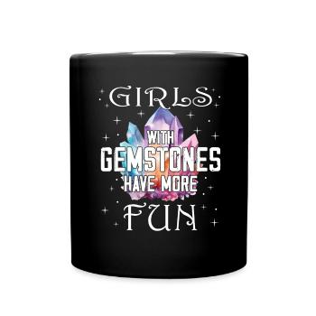 Funny Gemstone Chakra Healer Spiritual - Full Colour Mug - black - Front