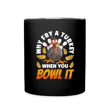 Thanksgiving bol bowler strike pin sport bowling - Mug uni - noir - Devant