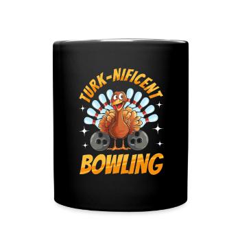 Thanksgiving Bowl Bowler Strike Pin Sport Bowling - Mug uni - noir - Devant