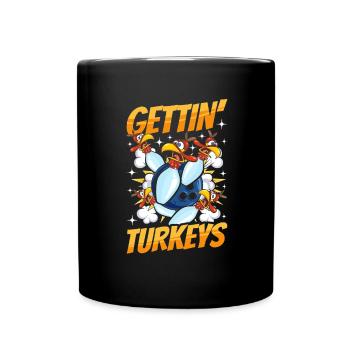 Thanksgiving Bowl Bowler Strike Pin Sport Bowling - Tasse einfarbig - Schwarz - Vorne