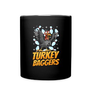 Thanksgiving Bowl Bowler Strike Pin Sport Bowling - Mug uni - noir - Devant
