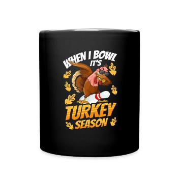 Thanksgiving Bowl Bowler Strike Pin Sport Bowling - Mug uni - noir - Devant