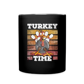 Thanksgiving Bowl Bowler Strike Pin Sport Bowling - Mug uni - noir - Devant