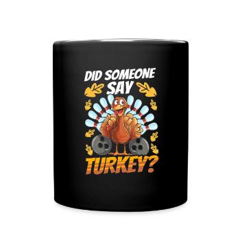 Thanksgiving Bowl Bowler Strike Pin Sport Bowling - Mug uni - noir - Devant