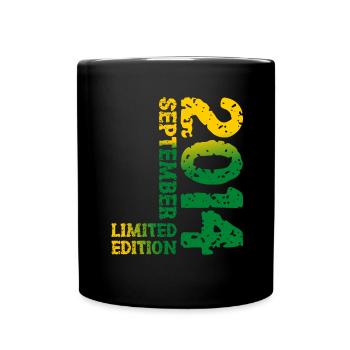 2014 Septembre Edition Limitée Décoration du 9ème anniversaire - Mug uni - noir - Devant
