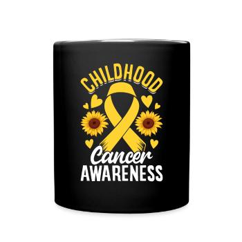 Childhood Cancer Month Gold Ribbon Childhood - Full Colour Mug - black - Front