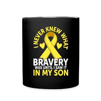 Childhood Cancer Son Family Support Childhood - Full Colour Mug - black - Front