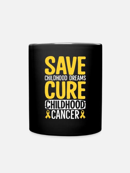 Childhoo cancer family childhood Cancer Awareness - Full Colour Mug - black