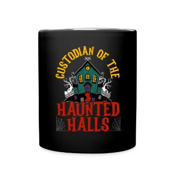 Guardians of the Haunted Halls Caretaker Halloween - Full Colour Mug - black - Front