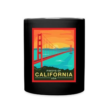 Californian Fil-Am design for proud Pinoys - Full Colour Mug - black - Front