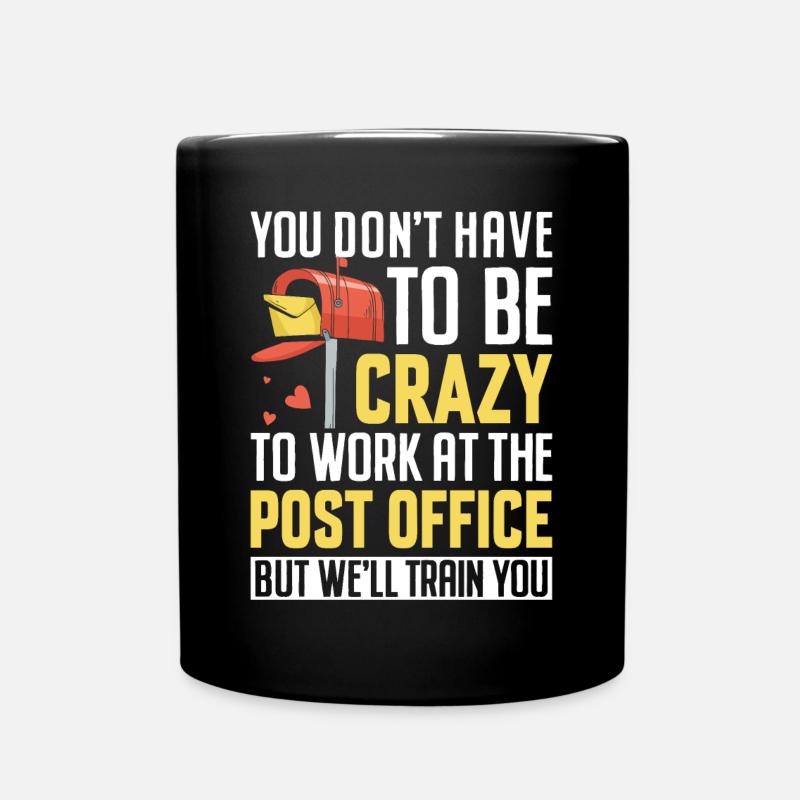 Lustiger Postamt Postdienst Postbote Us - Tasse einfarbig - Schwarz