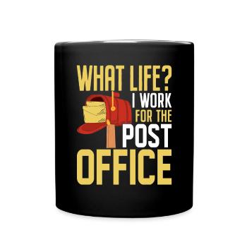 Facteur de bureau de poste Drôle de postier - Mug uni - noir - Devant