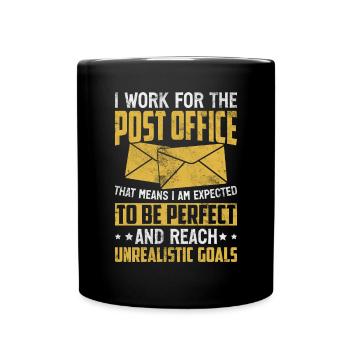 Postangestellter Lustiger Postbote Postbote Postbote Post - Tasse einfarbig - Schwarz - Vorne