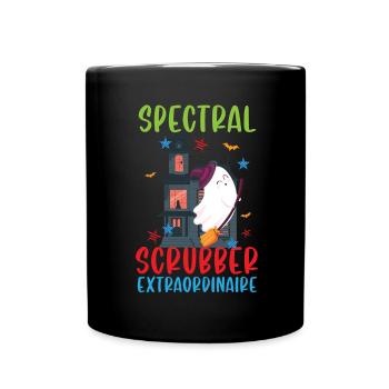 Spectral Scrubber Extraordinaire Caretaker Hello - Full Colour Mug - black - Front