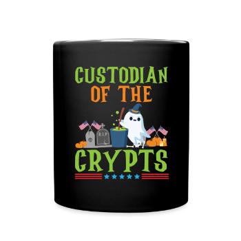 Custos of the Crypt School Caretaker Halloween - Full Colour Mug - black - Front