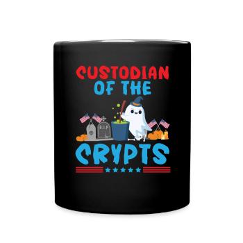 Caretaker of the Crypt School Caretaker Hallowe - Full Colour Mug - black - Front