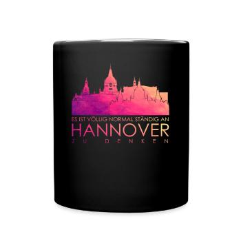 Hannover lustig - Tasse einfarbig - Schwarz - Vorne