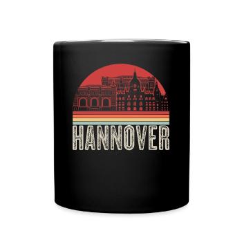 Souvenir rétro de Hanovre - Mug uni - noir - Devant