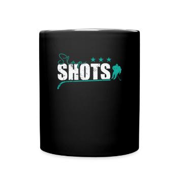 Slap Shots Hockey sur glace - Mug uni - noir - Devant