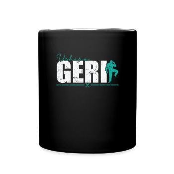 Ushiro Geri Rückwärtsfußtritt Kampfkunst - Tasse einfarbig - Schwarz - Vorne