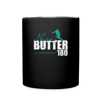 Nose Butter 180 Skiing - Full Colour Mug - black - Front