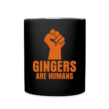 Rote Haare Spruch Rothaarig Rotschopf - Tasse einfarbig - Schwarz - Vorne