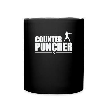 Counter Puncher Boxen - Tasse einfarbig - Schwarz - Vorne