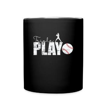 Triple Play Baseball - Full Colour Mug - black - Front