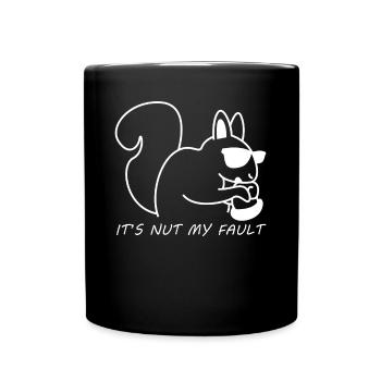 Squirrel with sunglasses - Full Colour Mug - black - Front
