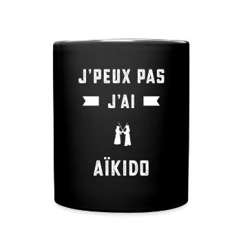 je peux pas j'ai aïkido aïkidoka cadeau - Mug uni - noir - Devant