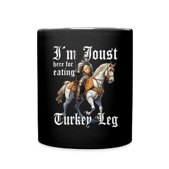 Je suis ici parce que je suis un tournoi de dinde - Mug uni - noir - Devant