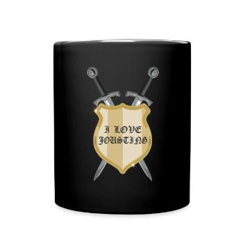 Ich Liebe Turnier - Renaissance Ren Fair Medieval - Tasse einfarbig - Schwarz - Vorne