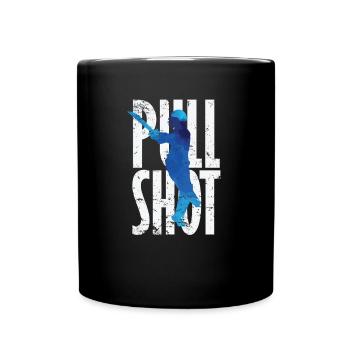 Cricket Pull Shot Sportmoment - Tasse einfarbig - Schwarz - Vorne