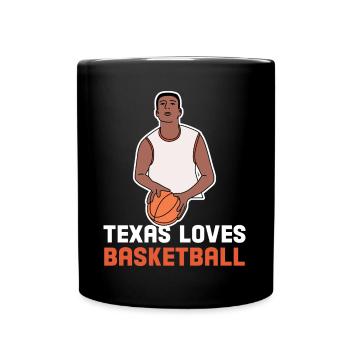 Texas basketball design for proud Texas fans - Full Colour Mug - black - Front