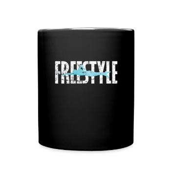 Nage libre - Mug uni - noir - Devant