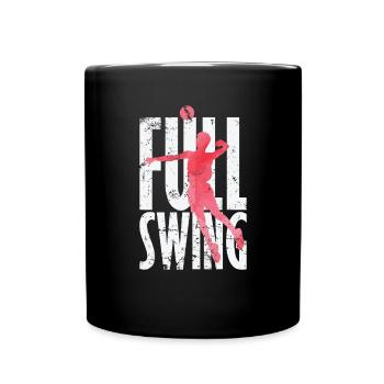 Full Swing Volleyball - Tasse einfarbig - Schwarz - Vorne