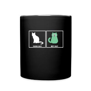 Cat Owner - My cat is an alien - Tasse einfarbig - Schwarz - Vorne
