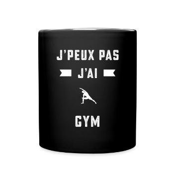 je peux pas j'ai gym gymnaste cadeau - Mug uni - noir - Devant