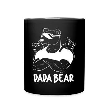 A strong and protective Papa Bear - Full Colour Mug - black - Front