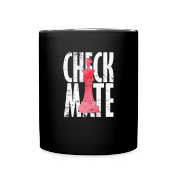 Échecs et échec et mat - Mug uni - noir - Devant