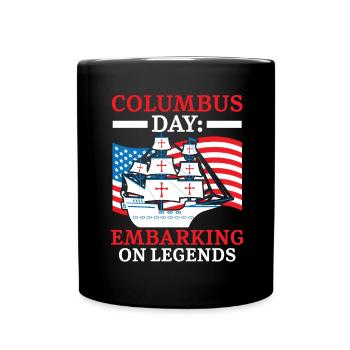 Kolumbus-Tag: Aufbruch zu Legenden Kolumbus-Tag - Tasse einfarbig - Schwarz - Vorne