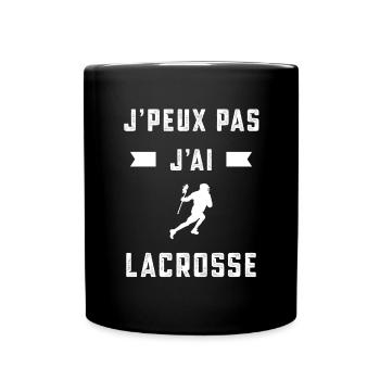 je peux pas j'ai lacrosse hockeyeur cadeau - Mug uni - noir - Devant